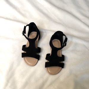 Toddler girl stylish sandals.  Never worn.  Excellent condition.
